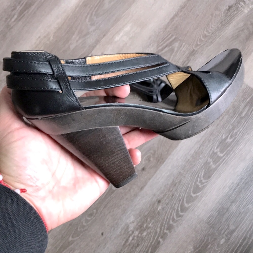 Givenchy Strap Wood Leather Platform Heels. - image 5